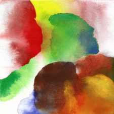 Browns, greens, yellows, oranges, reds