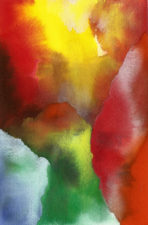 Reds, yellows, green, brown and white